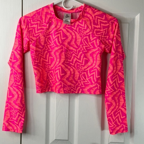 Art Class - Girls Teal And Orange Rash Guard Size XL(14) - Picture 1 of 9